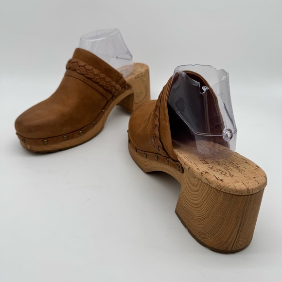 Kork-Ease Tilly Tan Brown Leather Braided Strap Clog Size 11 M - Picture 11 of 11
